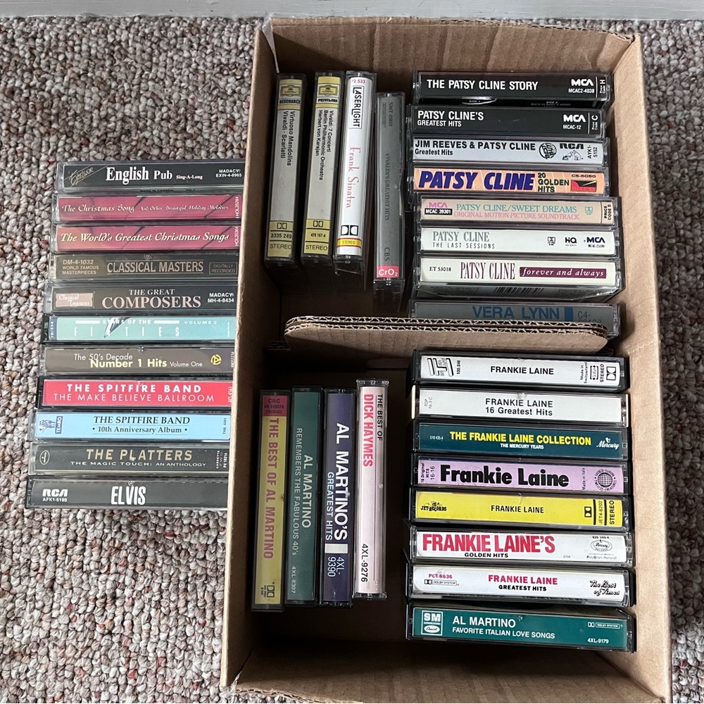 Cassettes Lot of 35 Cline,Laine,Martino & More